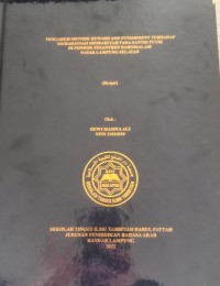 Image of PENGARUH METODE REWARD AND PUMISHMENT TERHADAP MUHADATSAH SHOBAHIYAH PADA SANTRI PUTRI DI PONDOK PESANTREN DARUSSALAM NATAR LAMPUNG SELATAN